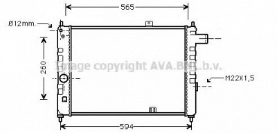 AVA QUALITY COOLING ol2052 -  Радиатор, охлаждение двигателя